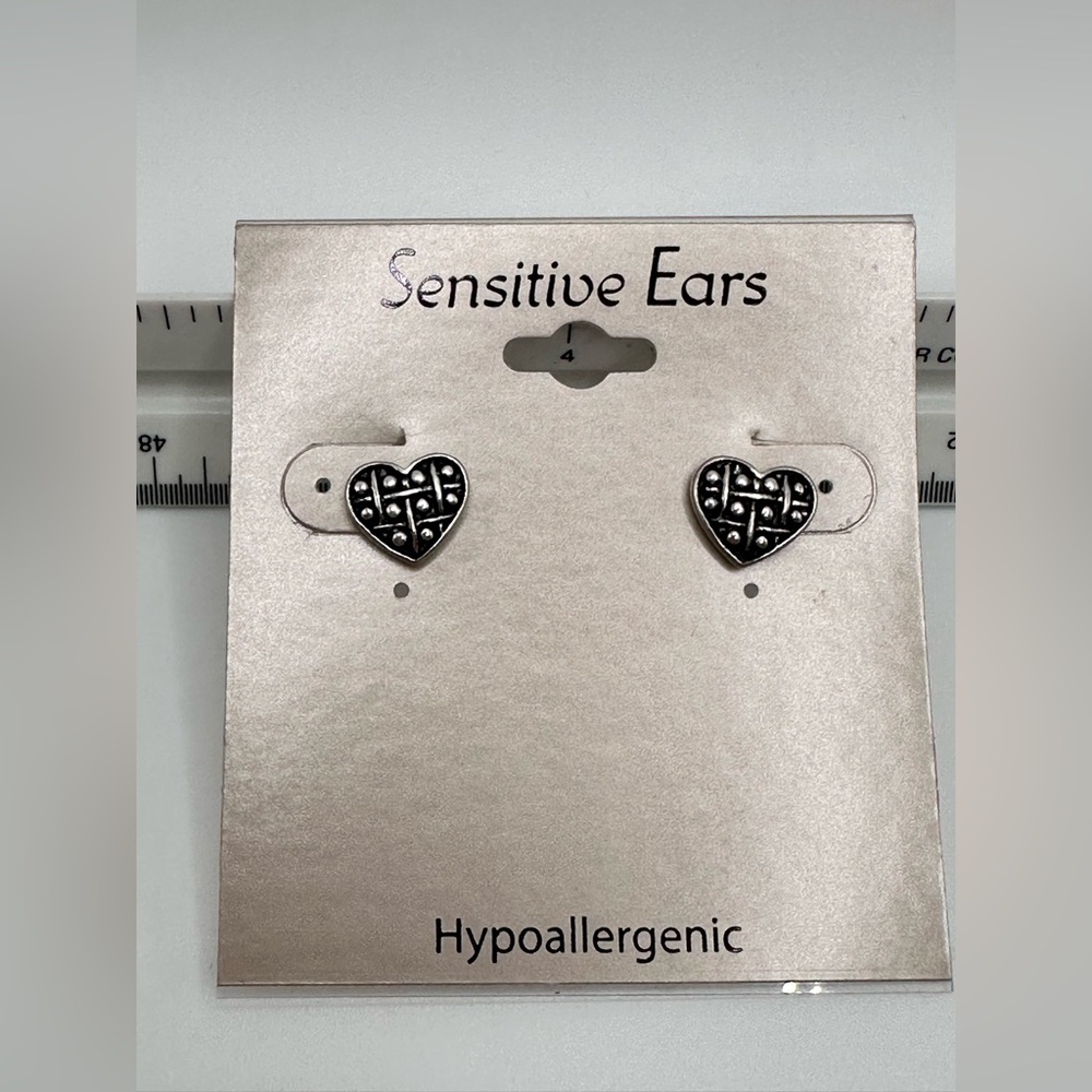 Multiple Stud Earrings SilverTone Fun Designs Hypoallergenic Earrings